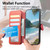Samsung Galaxy A16 5G Twill Fabric MagSafe RFID Anti-theft Zipper Wallet Leather Phone Case - Orange