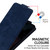Samsung Galaxy A16 5G Vertical Flip Cover Solid Color Vegan Leather Phone Case with Crossbody Chain - Blue
