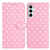 Samsung Galaxy A16 Small Dots Pattern Vegan Leather Phone Case - Pink