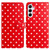 Samsung Galaxy A16 Small Dots Pattern Vegan Leather Phone Case - Red