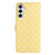 Samsung Galaxy A16 Small Dots Pattern Vegan Leather Phone Case - Yellow