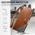 Samsung Galaxy A16 Splicing Zipper Wallet Vegan Leather Phone Case with Strap - Brown