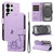 Samsung Galaxy S26 UItra Adorable Cat Embossed Pattern Flip Leather Phone Case - Purple