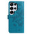 Samsung Galaxy S26 UItra Butterfly Flutter Pattern Embossed Leather Phone Case - Blue