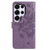 Samsung Galaxy S26 UItra Butterfly Flutter Pattern Embossed Leather Phone Case - Purple