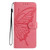 Samsung Galaxy S26 UItra Butterfly Flutter Pattern Embossed Leather Phone Case - Rose Red