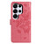 Samsung Galaxy S26 UItra Butterfly Flutter Pattern Embossed Leather Phone Case - Rose Red