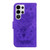 Samsung Galaxy S26 UItra Butterfly Rose Embossed Leather Phone Case - Purple