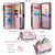 Samsung Galaxy S26 UItra CaseMe C36 Card Slots Zipper Wallet RFID Anti-theft Leather Phone Case - Pink