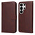Samsung Galaxy S26 UItra Classic Calf Texture Flip Leather Phone Case - Brown