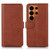 Samsung Galaxy S26 UItra Cow Texture Flip Leather Phone Case - Brown
