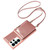 Samsung Galaxy S26 UItra Crossbody Lanyard Zipper Wallet Leather Phone Case - Rose Gold