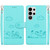 Samsung Galaxy S26 UItra Cute Cats RFID Leather Phone Case - Green