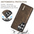 Samsung Galaxy S26 UItra DG.MING M1 Series 3-Fold Multi Card Wallet + Magnetic Phone Case - Coffee