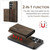 Samsung Galaxy S26 UItra DG.MING M1 Series 3-Fold Multi Card Wallet + Magnetic Phone Case - Coffee
