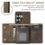 Samsung Galaxy S26 UItra DG.MING M1 Series 3-Fold Multi Card Wallet + Magnetic Phone Case - Coffee