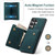 Samsung Galaxy S26 UItra DG.MING M1 Series 3-Fold Multi Card Wallet + Magnetic Phone Case - Green