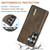 Samsung Galaxy S26 UItra DG.MING M2 Series 3-Fold Multi Card Bag + Magnetic Phone Case - Coffee