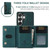Samsung Galaxy S26 UItra DG.MING M2 Series 3-Fold Multi Card Bag + Magnetic Phone Case - Green