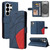 Samsung Galaxy S26 UItra Dual-color Splicing Flip Leather Phone Case - Blue