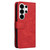 Samsung Galaxy S26 UItra Dual-color Splicing Flip Leather Phone Case - Red