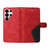 Samsung Galaxy S26 UItra Dual-color Splicing Flip Leather Phone Case - Red