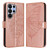 Samsung Galaxy S26 UItra Embossed Butterfly Leather Phone Case - Rose Gold