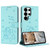 Samsung Galaxy S26 UItra Embossed Kitten Phone Leather Case with Lanyard - Mint Green