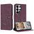 Samsung Galaxy S26 UItra Embossed Kitten Phone Leather Case with Lanyard - Wine Red