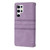 Samsung Galaxy S26 UItra Embossed Stripes Skin Feel Leather Phone Case - Light Purple