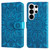 Samsung Galaxy S26 UItra Embossed Sunflower Leather Phone Case - Blue