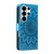 Samsung Galaxy S26 UItra Embossed Sunflower Pattern Flip Leather Phone Case - Blue