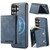 Samsung Galaxy S26 UItra Fierre Shann 2 in 1 Holder RFID Card Slot Wallet MagSafe Phone Case - Blue