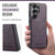 Samsung Galaxy S26 UItra Fierre Shann FS-027 Cowhide Texture MagSafe Magnetic Phone Case - Purple