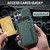 Samsung Galaxy S26 UItra Fierre Shann Oil Wax Vegan Leather Magnetic Card Holder Back Phone Case - Green