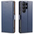 Samsung Galaxy S26 UItra Fierre Shann PU Genuine Leather Texture Phone Case - Blue