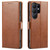 Samsung Galaxy S26 UItra Fierre Shann PU Genuine Leather Texture Phone Case - Brown
