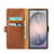 Samsung Galaxy S26 UItra Fierre Shann PU Genuine Leather Texture Phone Case - Brown