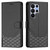 Samsung Galaxy S26 UItra Honeycomb Embossing RFID Leather Phone Case - Black