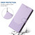 Samsung Galaxy S26 UItra Honeycomb Embossing RFID Leather Phone Case - Light Purple