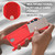 Samsung Galaxy S26 UItra Integrated Card Bag Solid Color Liquid Silicone Phone Case Gen2 with Short Lanyard - Red