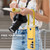 Samsung Galaxy S26 UItra Integrated Card Bag Solid Color Liquid Silicone Phone Case Gen2 with Short Lanyard - Yellow