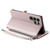 Samsung Galaxy S26 UItra Leather Stitching Multi-card Slot Zipper Phone Case - Rose Gold