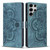 Samsung Galaxy S26 UItra Mandala Embossed Retro Frosted Leather Phone Case - Blue