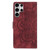 Samsung Galaxy S26 UItra Mandala Embossed Retro Frosted Leather Phone Case - Red