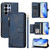 Samsung Galaxy S26 UItra Multi-Card Slots Zipper Wallet Leather Phone Case - Blue