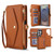 Samsung Galaxy S26 UItra Multifunctional Wallet Detachable Leather Phone Case with Lanyard - Brown