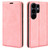 Samsung Galaxy S26 UItra Retro-skin Magnetic Suction Leather Phone Case - Pink