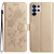 Samsung Galaxy S26 UItra Rose Flower Embossing Pattern Leather Phone Case - Gold