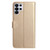 Samsung Galaxy S26 UItra Rose Flower Embossing Pattern Leather Phone Case - Gold
